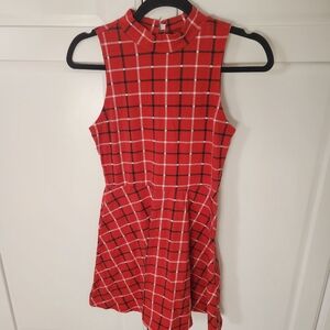 FOREVER 21 Red plaid skater dress  Size M